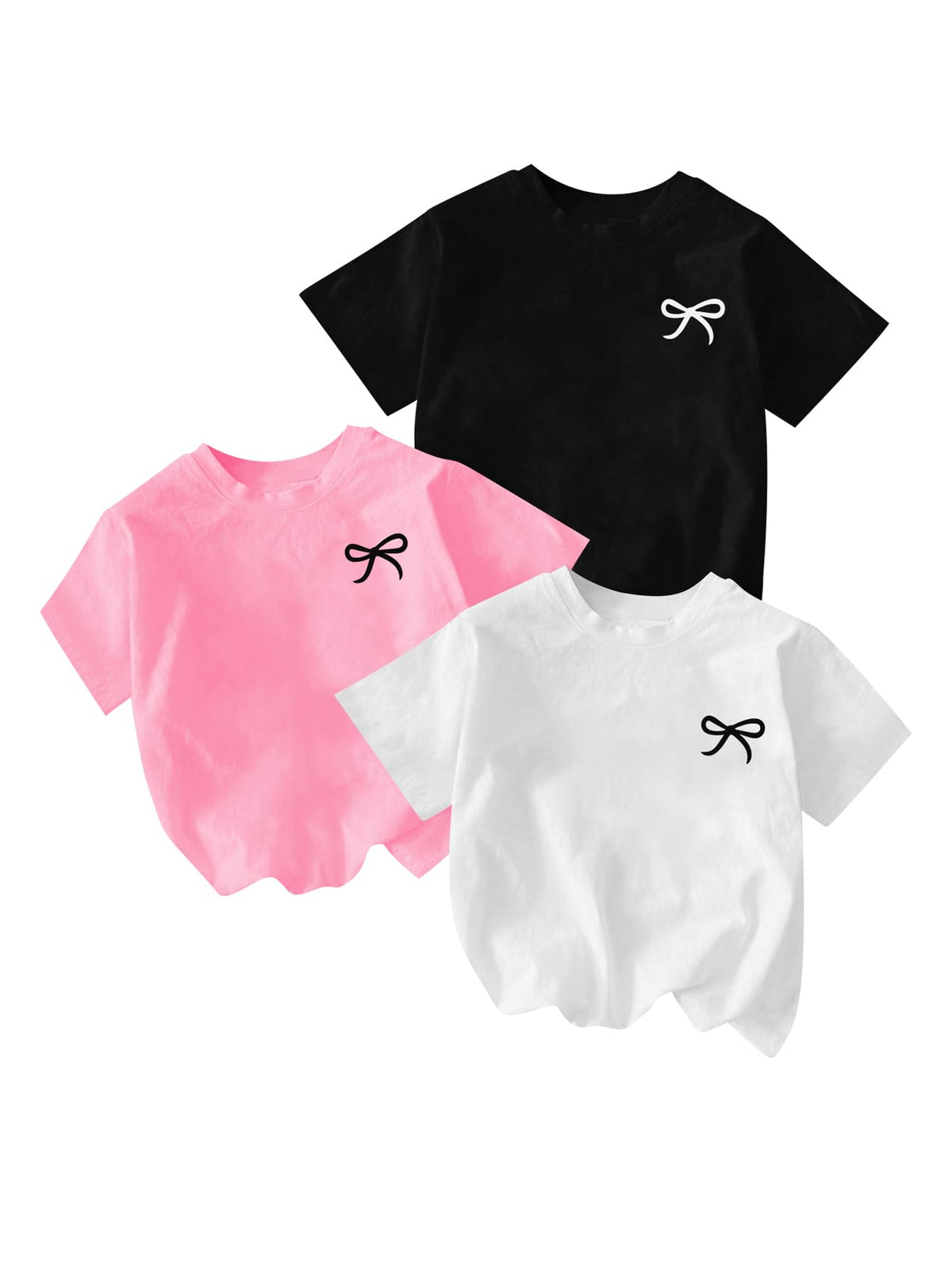 RoseSeek Girl's Graphic Tees Crewneck Summer T Shirt Tops Cute Clothes | Short Sleeve, Regular Fit, Casual, Summer Tops for Girls 10-12/14-16, Tween Girl Clothes