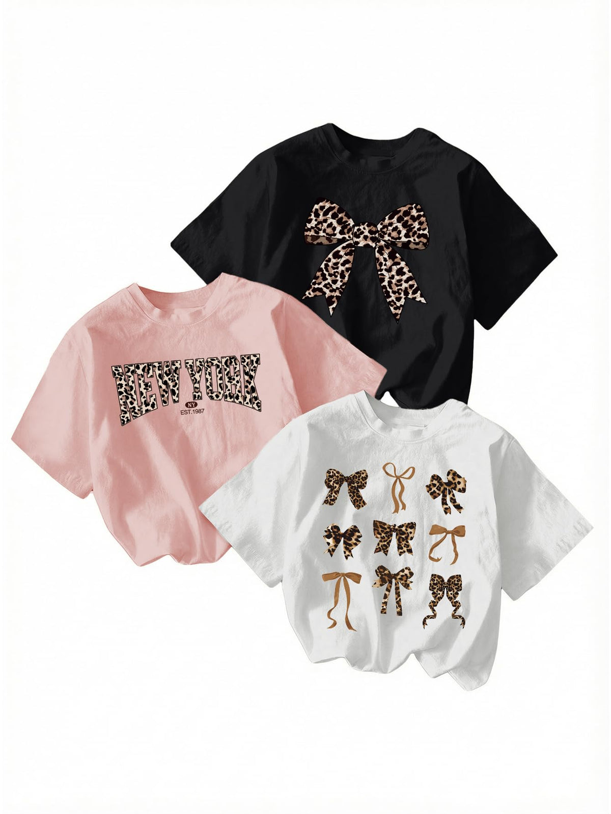 RoseSeek Girl's Graphic Tees Crewneck Summer T Shirt Tops Cute Clothes | Short Sleeve, Regular Fit, Casual, Summer Tops for Girls 10-12/14-16, Tween Girl Clothes