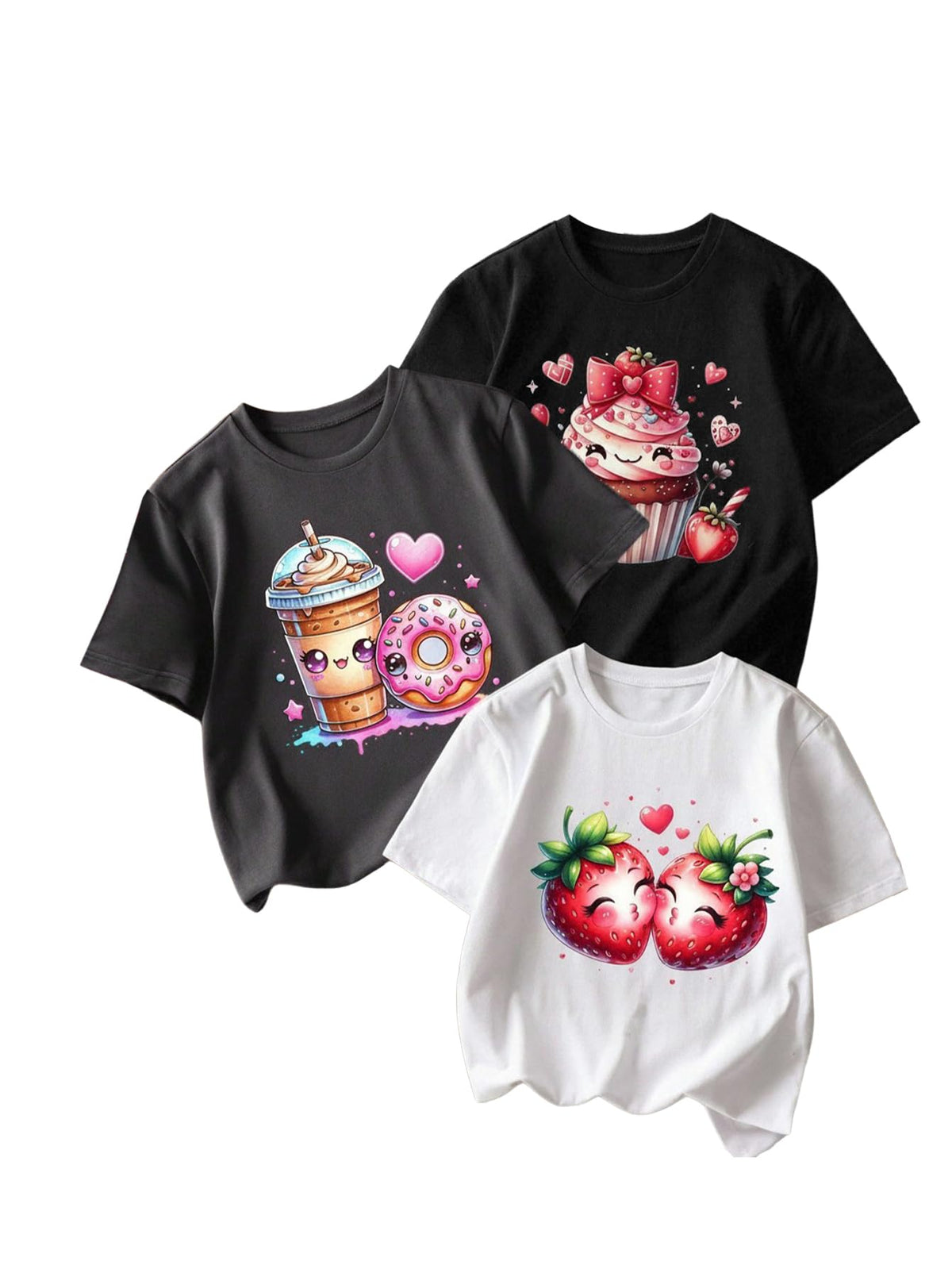 RoseSeek Girl's Graphic Tees Crewneck Summer T Shirt Tops Cute Clothes | Short Sleeve, Regular Fit, Casual, Summer Tops for Girls 10-12/14-16, Tween Girl Clothes