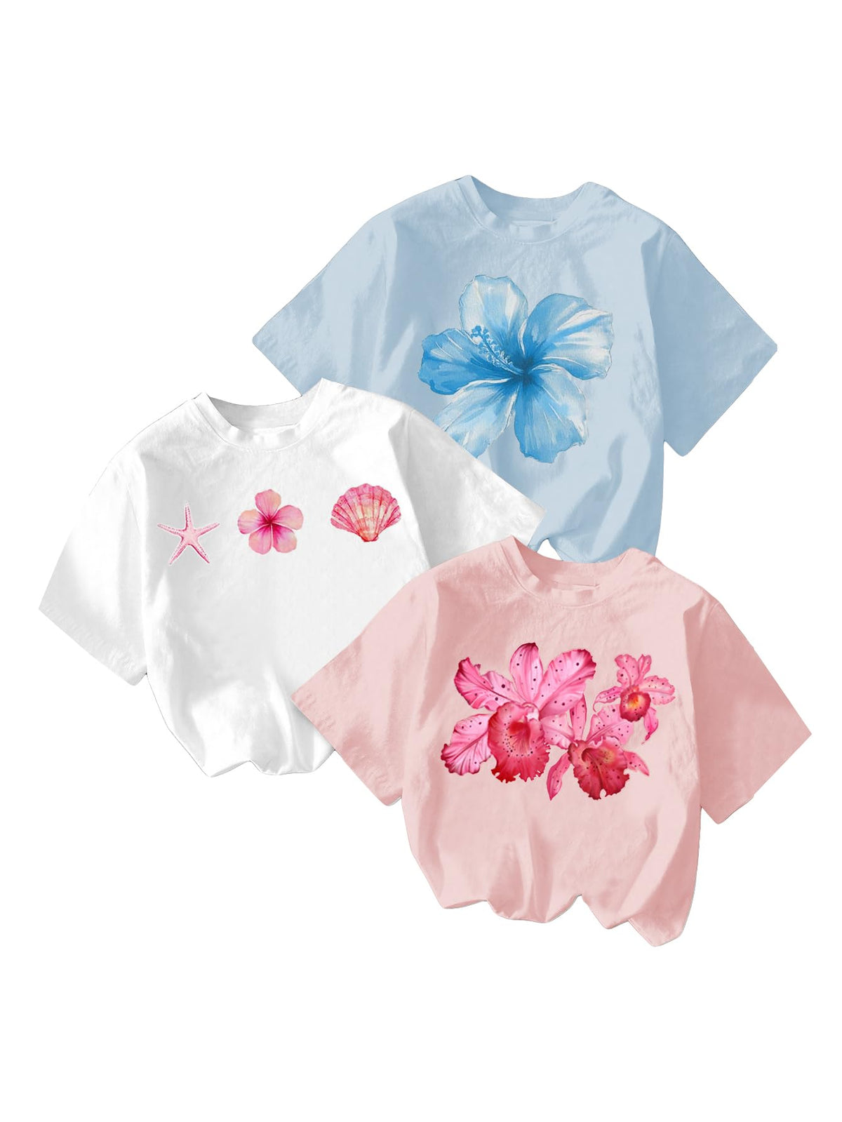 RoseSeek Girl's Graphic Tees Crewneck Summer T Shirt Tops Cute Clothes | Short Sleeve, Regular Fit, Casual, Summer Tops for Girls 10-12/14-16, Tween Girl Clothes