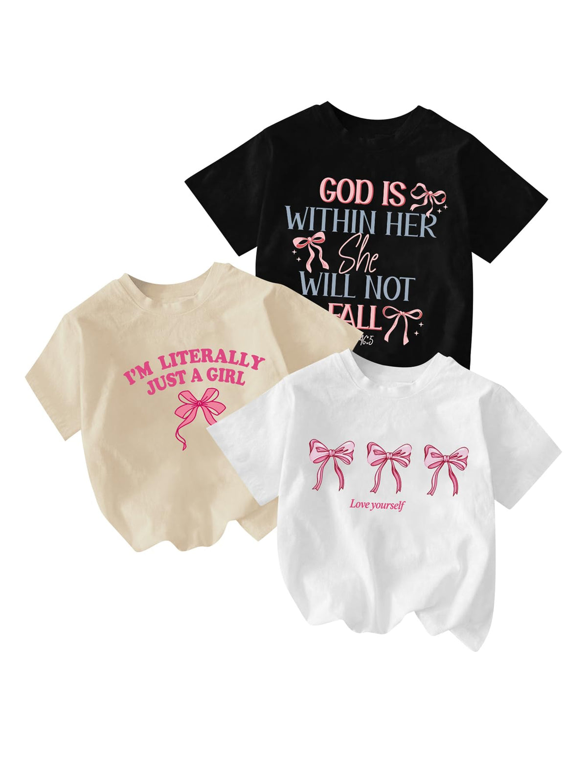 RoseSeek Girl's Graphic Tees Crewneck Summer T Shirt Tops Cute Clothes | Short Sleeve, Regular Fit, Casual, Summer Tops for Girls 10-12/14-16, Tween Girl Clothes