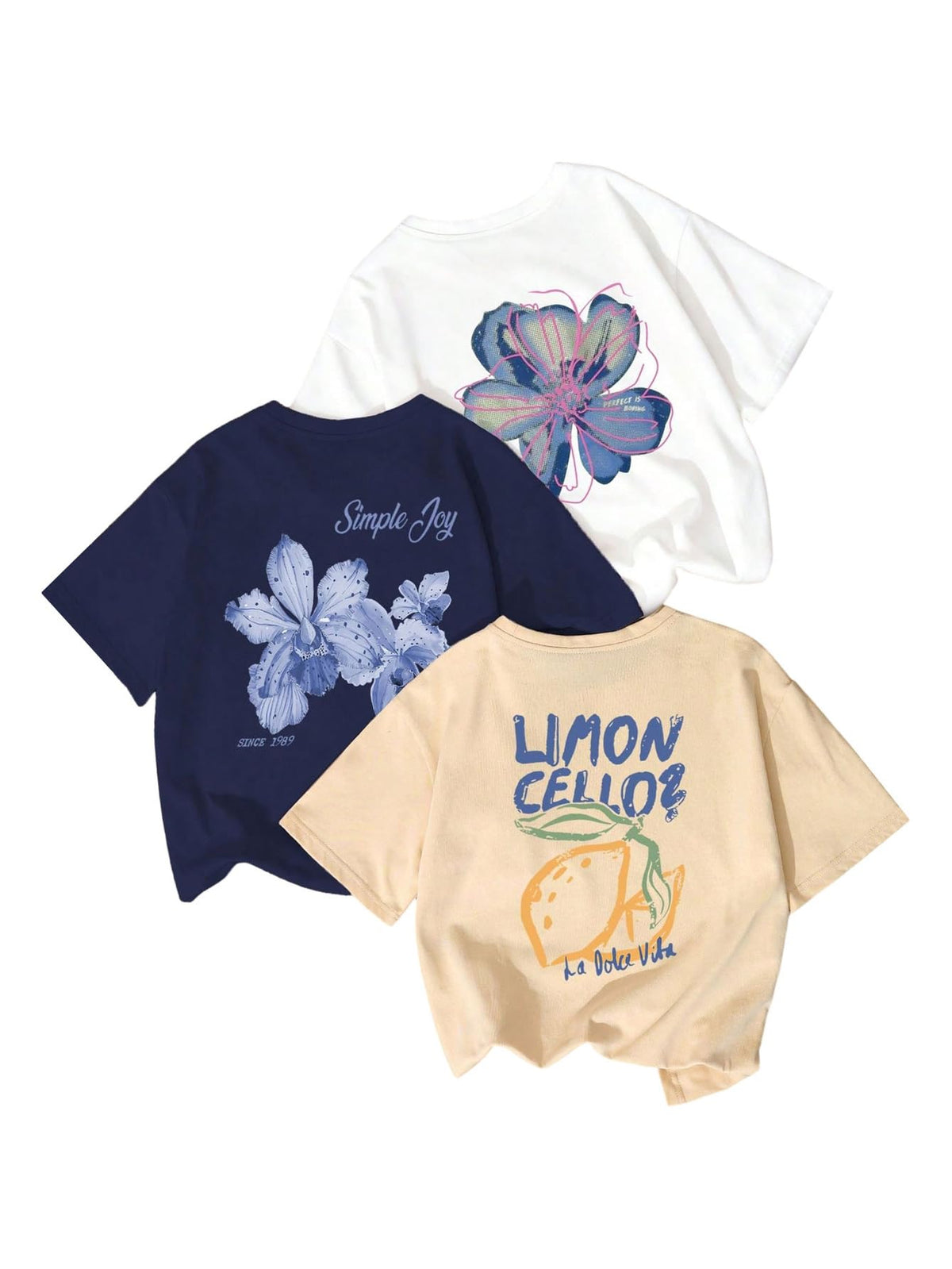 RoseSeek Girl's Graphic Tees Crewneck Summer T Shirt Tops Cute Clothes | Short Sleeve, Regular Fit, Casual, Summer Tops for Girls 10-12/14-16, Tween Girl Clothes