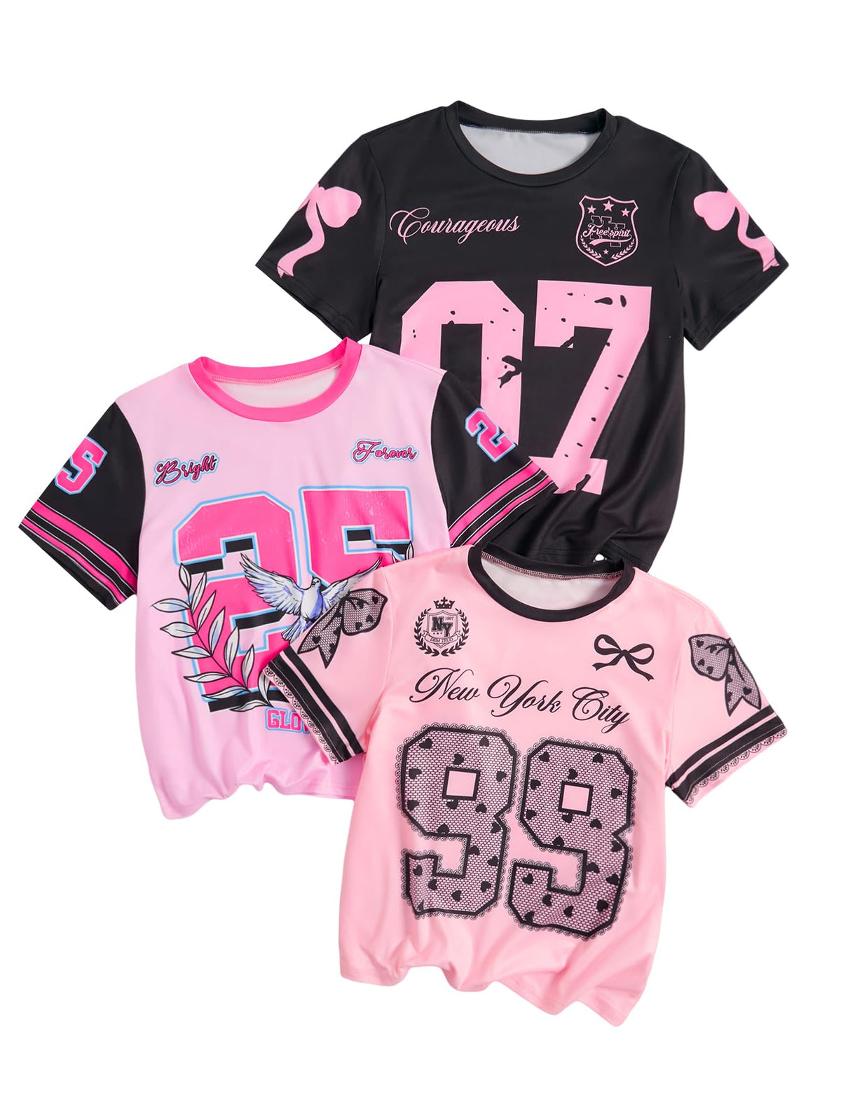RoseSeek Girl's Graphic Tees Crewneck Summer T Shirt Tops Cute Clothes | Short Sleeve, Regular Fit, Casual, Summer Tops for Girls 10-12/14-16, Tween Girl Clothes