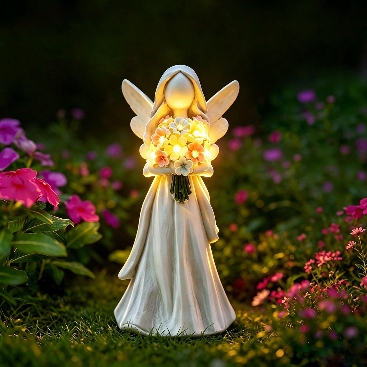 Goodeco Dog Statue with Solar Butterfly Garden Decor | Ideal gifts for mom, dad or birthdays, beautifully crafted outdoor decorations to wow your guests