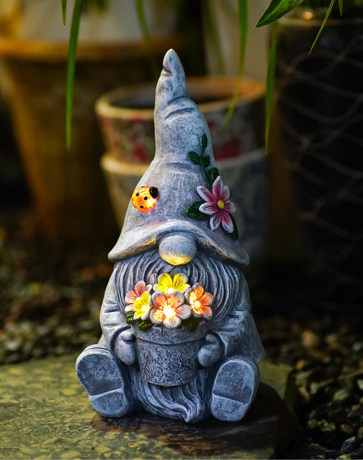 Goodeco Dog Statue with Solar Butterfly Garden Decor | Ideal gifts for mom, dad or birthdays, beautifully crafted outdoor decorations to wow your guests